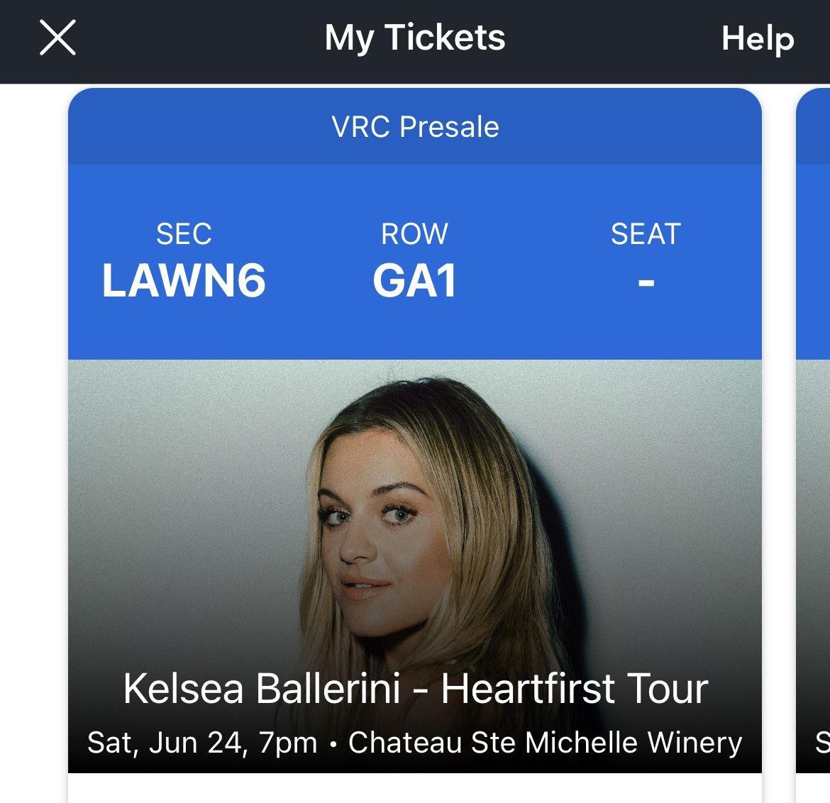 Kelsea Ballerini - General admission -Lawn Tickets (2) - $160 For Both