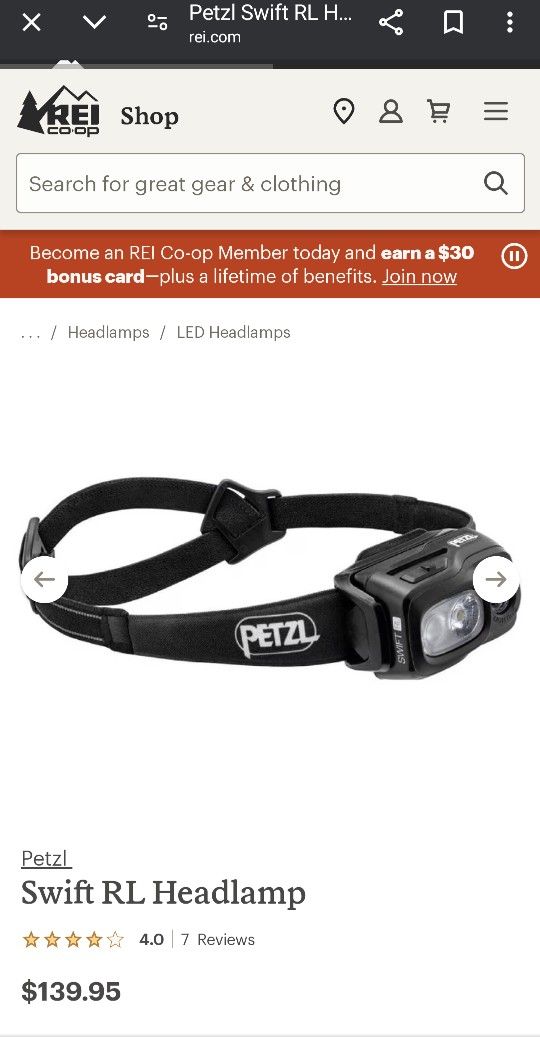 *NEW* PETZL Swift RL 1100 Lumen Smart Headlamp