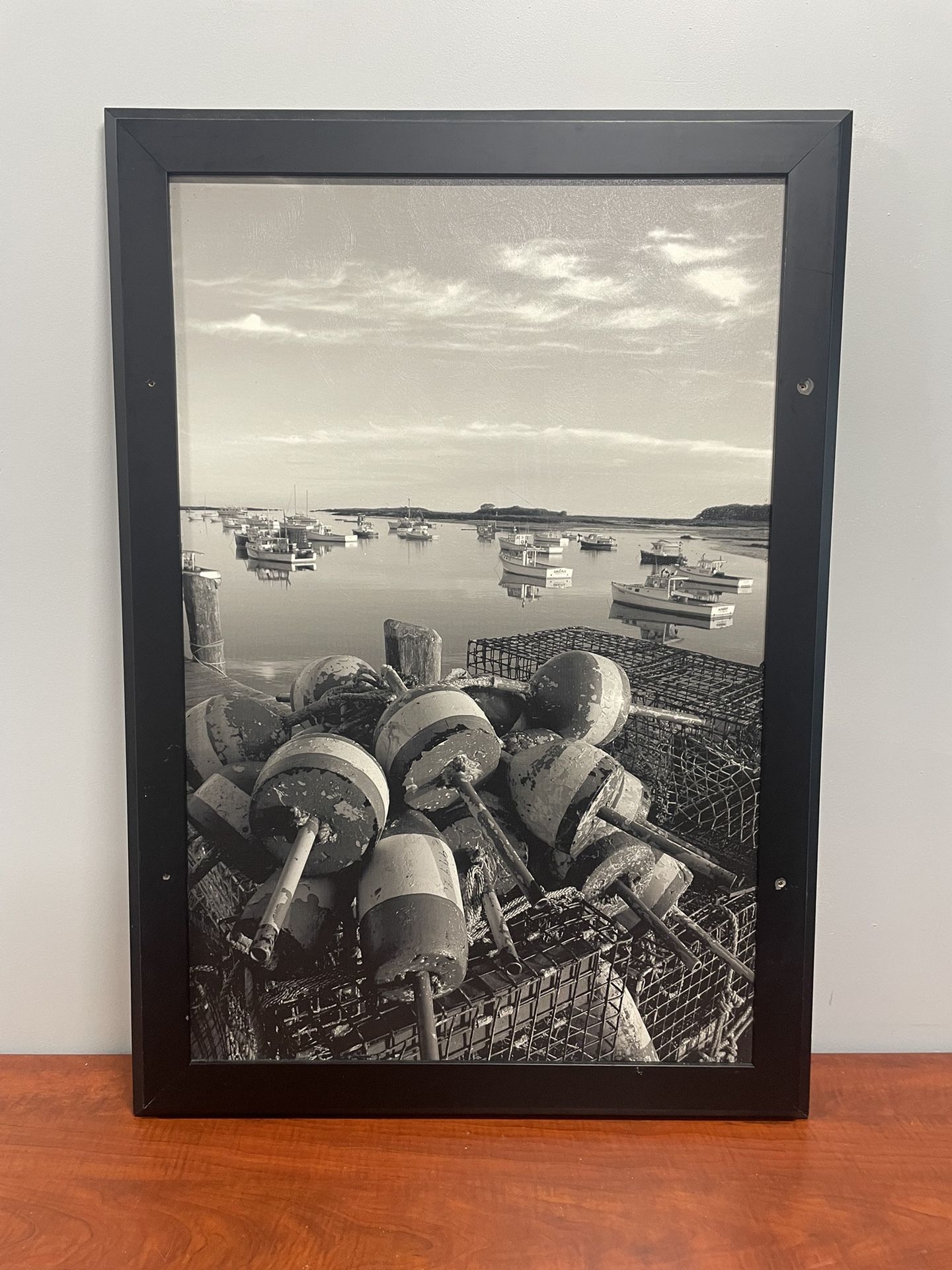 Wood Framed Crab Fishing Canvas Print