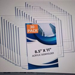 30 Pack Acrylic Sign Holder