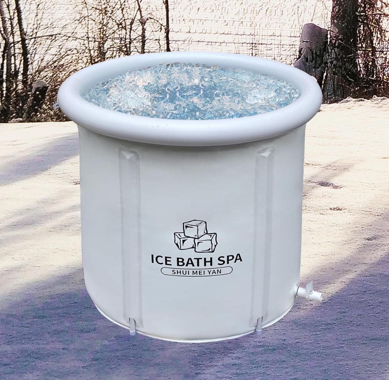 Portable Large Ice Bath Tub Outdoor with Cover- Cold Water Therapy