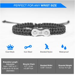 Bicycle Bracelet light Grey