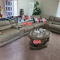 Sectional And Coffee Table 