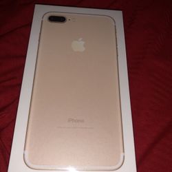 New Sealed Box iPhone 7 Plus Gold 128gb Never Opened Rare 1 Year Apple Warranty  