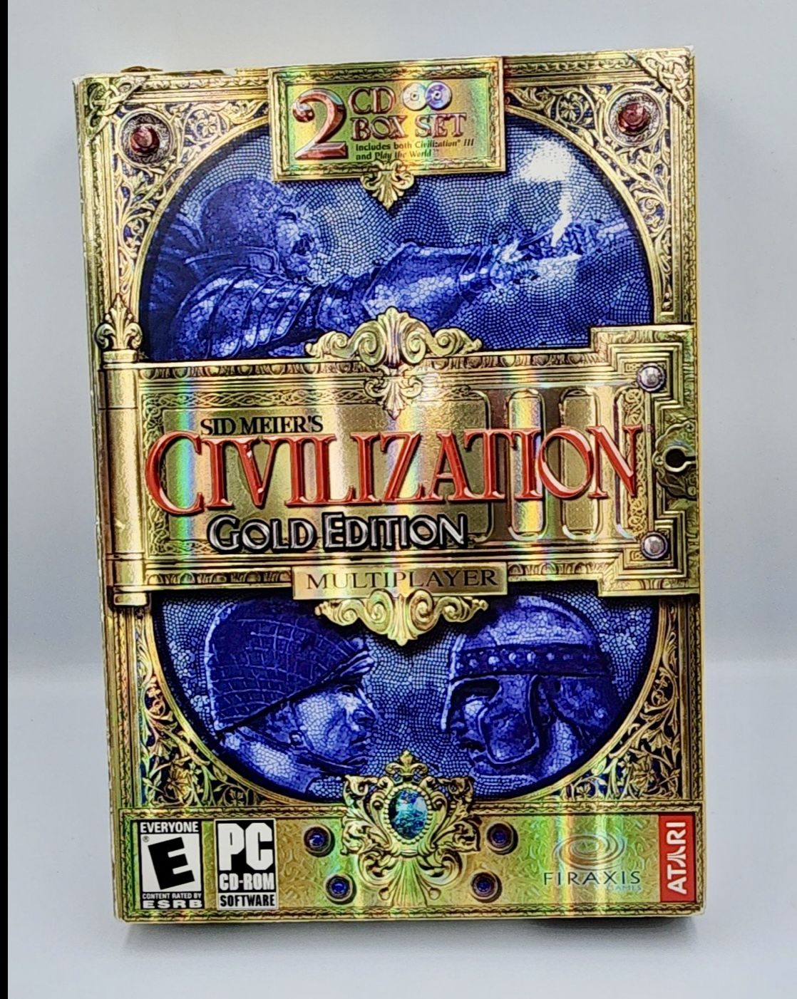 Sid Meier's Civilization III: Gold Edition (PC, 2003) 2 CD Box Set With Manual