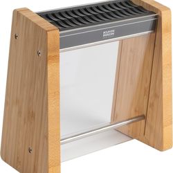 KUHN RIKON ICED Knife Block, Modern Knife Storage, Bamboo and Clear Panels