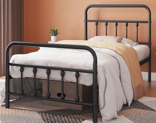 Twin Bed Frame – Black Metal – $40  (2 available)