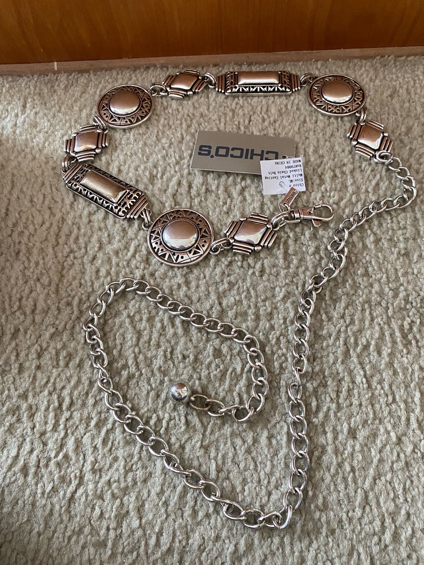 Chico’s Silver Chain Belt
