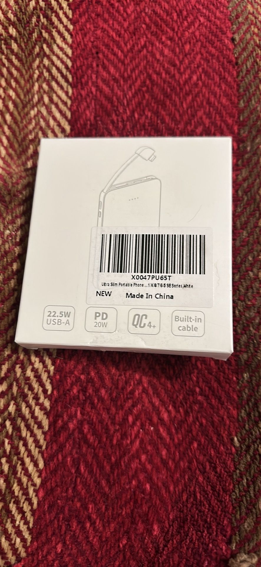 Slim Power Bank,20W Fast Charging Small Portable Phone Charger Built in Cable for iPhone 14/13/12/11/X/8/7 Series,Thin Mini Lightweight Battery Pack 6