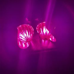  Set of Vintage purple marker lights 