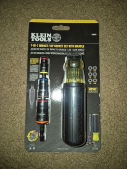 Klein 7 in 1 flip socket driver impact rated
