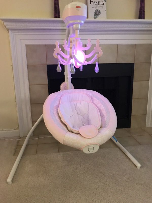 Pearl chandelier cradle and swing