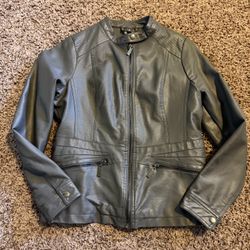 Joujou Faux Leather Jacket Womens Size small 