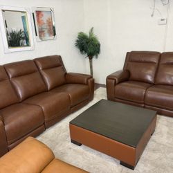 Furniture- Zero Gravity Top Grain Leather Sofa- Varsani