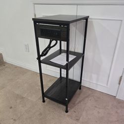 Brand New Tall End Table With Charging Station
