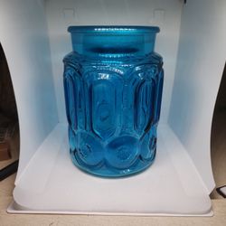 L.E.Smith Moon And Stars Canister 7.5" Tall