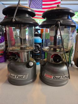 Coleman stove and lanterns