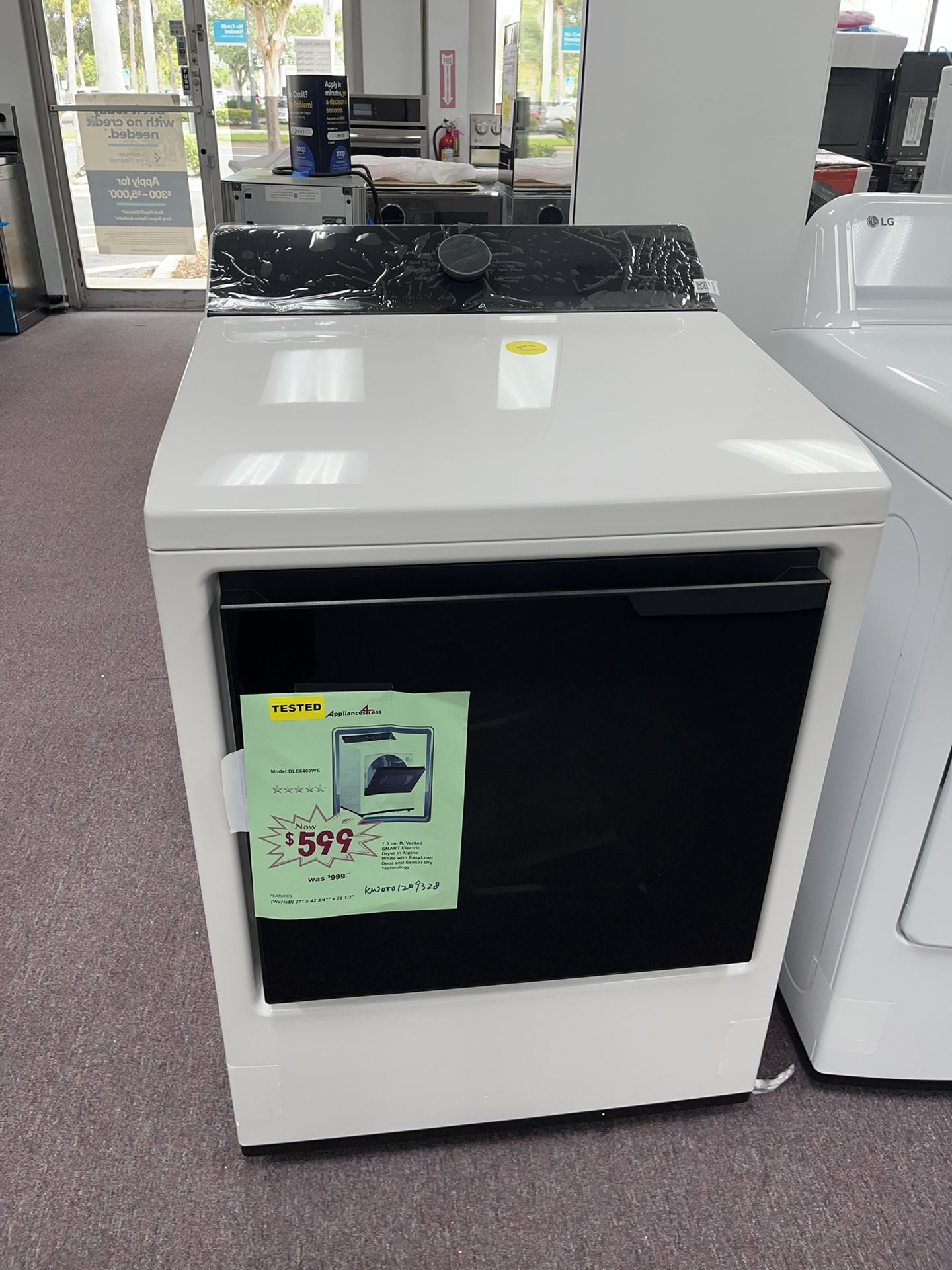 Dryer, LG New Open Box Electric Dryer 