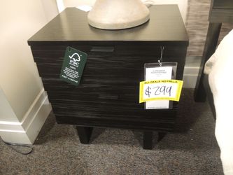 Rotta Rio 2 Drawer Nightstand - Black | Bedside Table | Bedside Cabinet