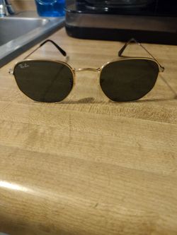 Ray-Ban Hexagonal Sunglasses Gold Frame
