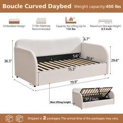 Twin size boucle daybed