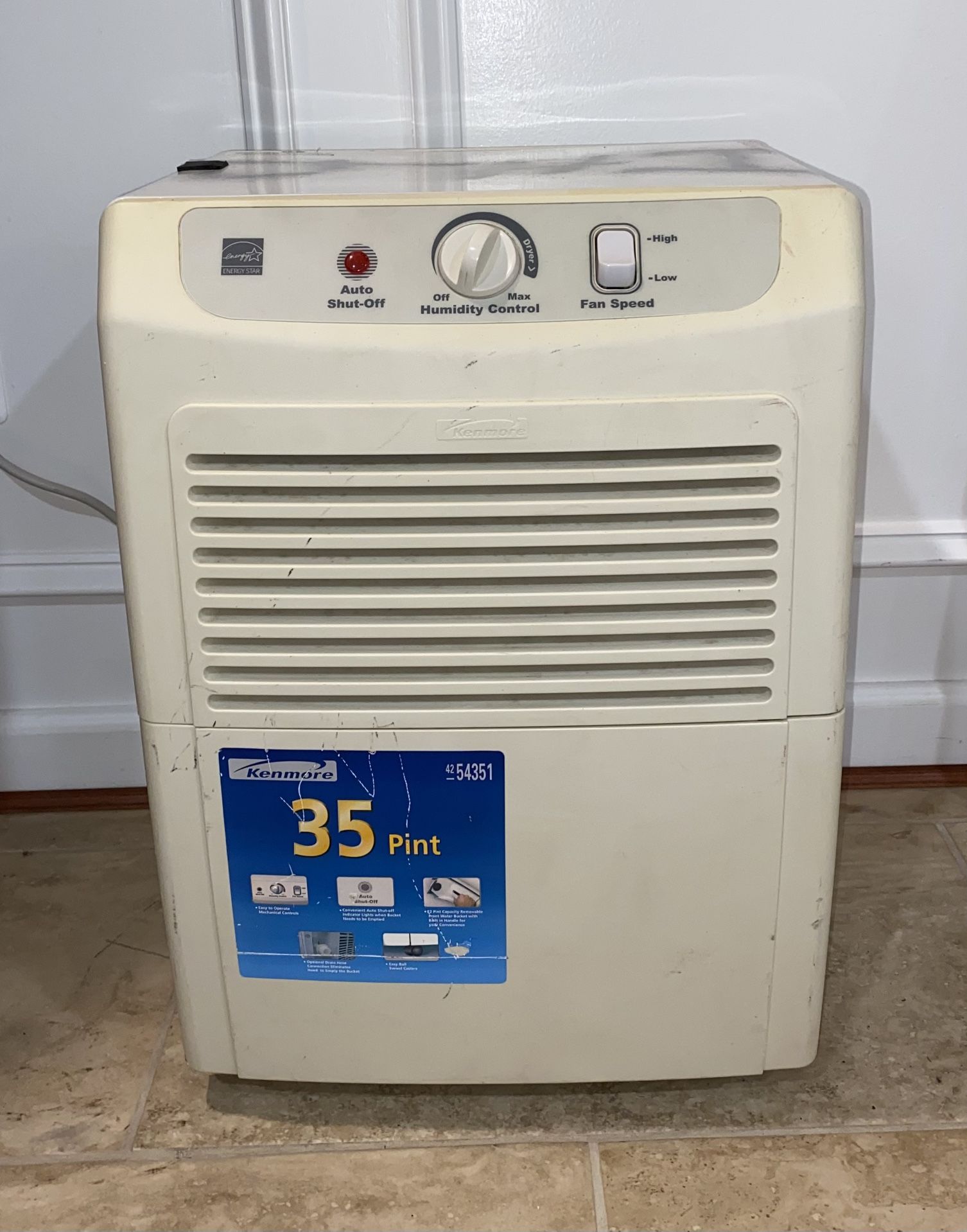 Kenmore 35 Pint Dehumidifier
