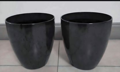 *** NEW LOW PRICE *** PAIR of 11" (Tall) Green/Blue Resin Planters (2 for $35) @ Lasting Creations