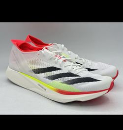 Adidas Adizero Takumi Sen 10 White Black Lucid Red Running Shoes Womens