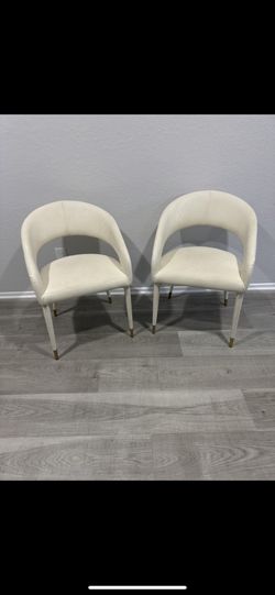 Chair Set 2 Piece Leather New