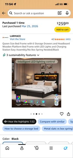 Queen bed