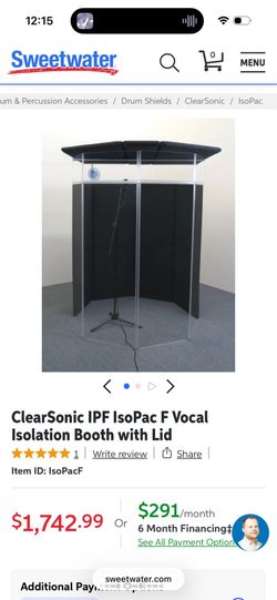 ClearSonic IPF - IsoPac F Portable Vocal Isolation Booth