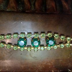 Elegant Green Gemstone Bracelet