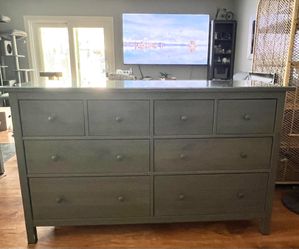 IKEA Hemnes long dresser with custom glass top