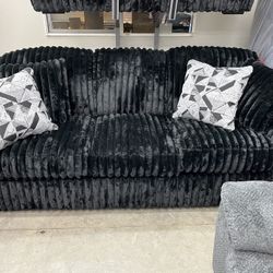 Black Corduroy Sofa 
