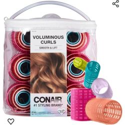 Conair Heatless Hair Curler Assorted Sizes and Colors Hair Rollers, Hair Curlers, with Storage Bag 31 Count

