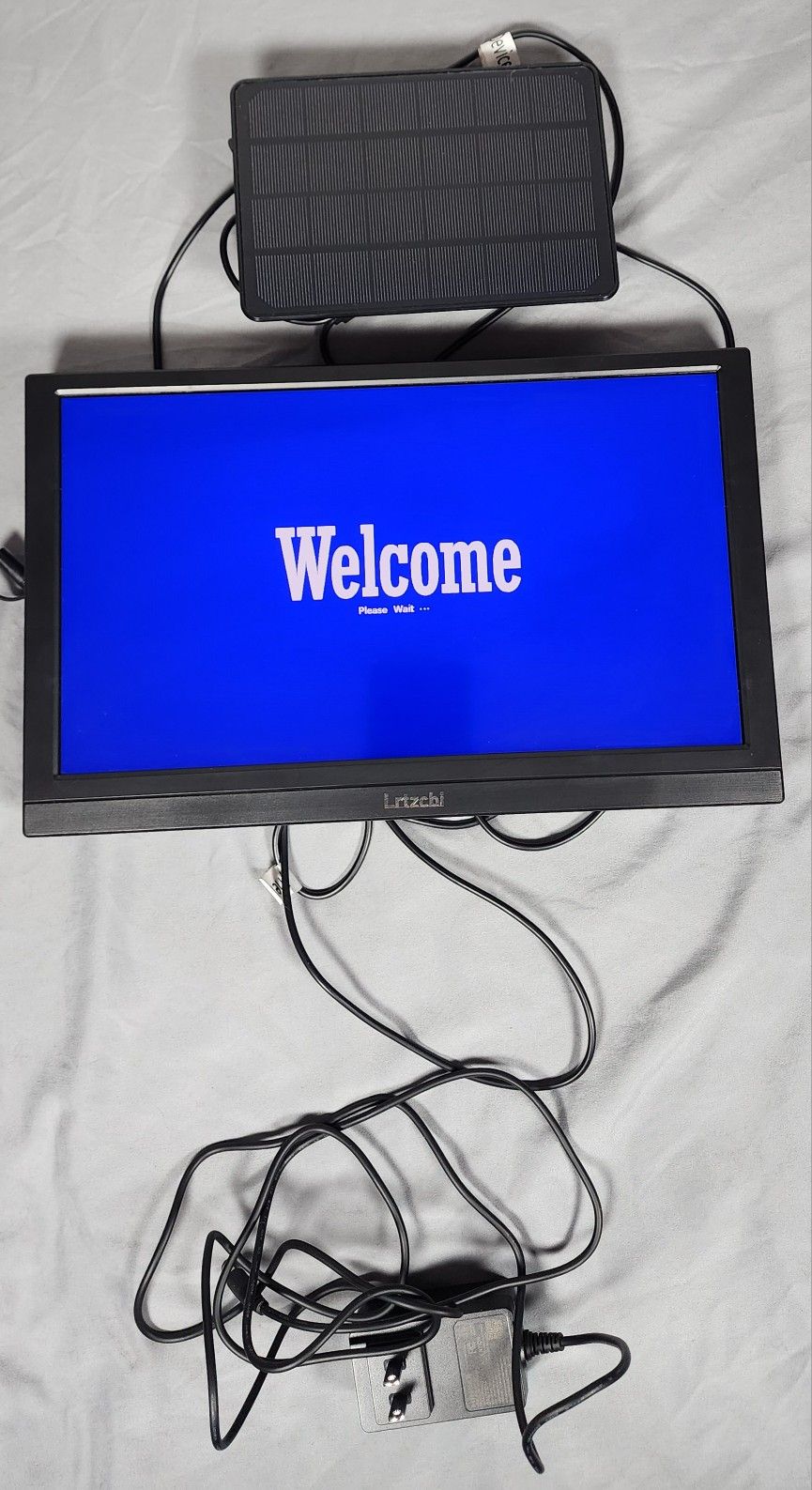 Portable Monitor 13.3 Inch, FHD 1366x768P LED Display Small HDMI Monitor and HDMI VGA Port, Built-in Speakers for Laptop PC Mac W/Solar Charger