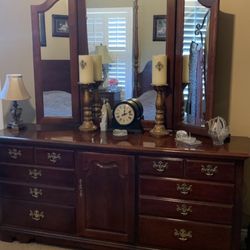 Vintage Cherry Wood Bedroom Set