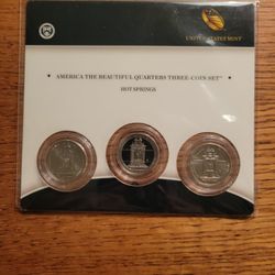 America The Beautiful Quarters 3 Coin Set Hot Springs