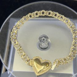 Heart Chino 10kt Gold Bracelet