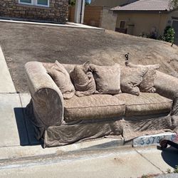 Free Sofa And antique Table 60” Wide 
