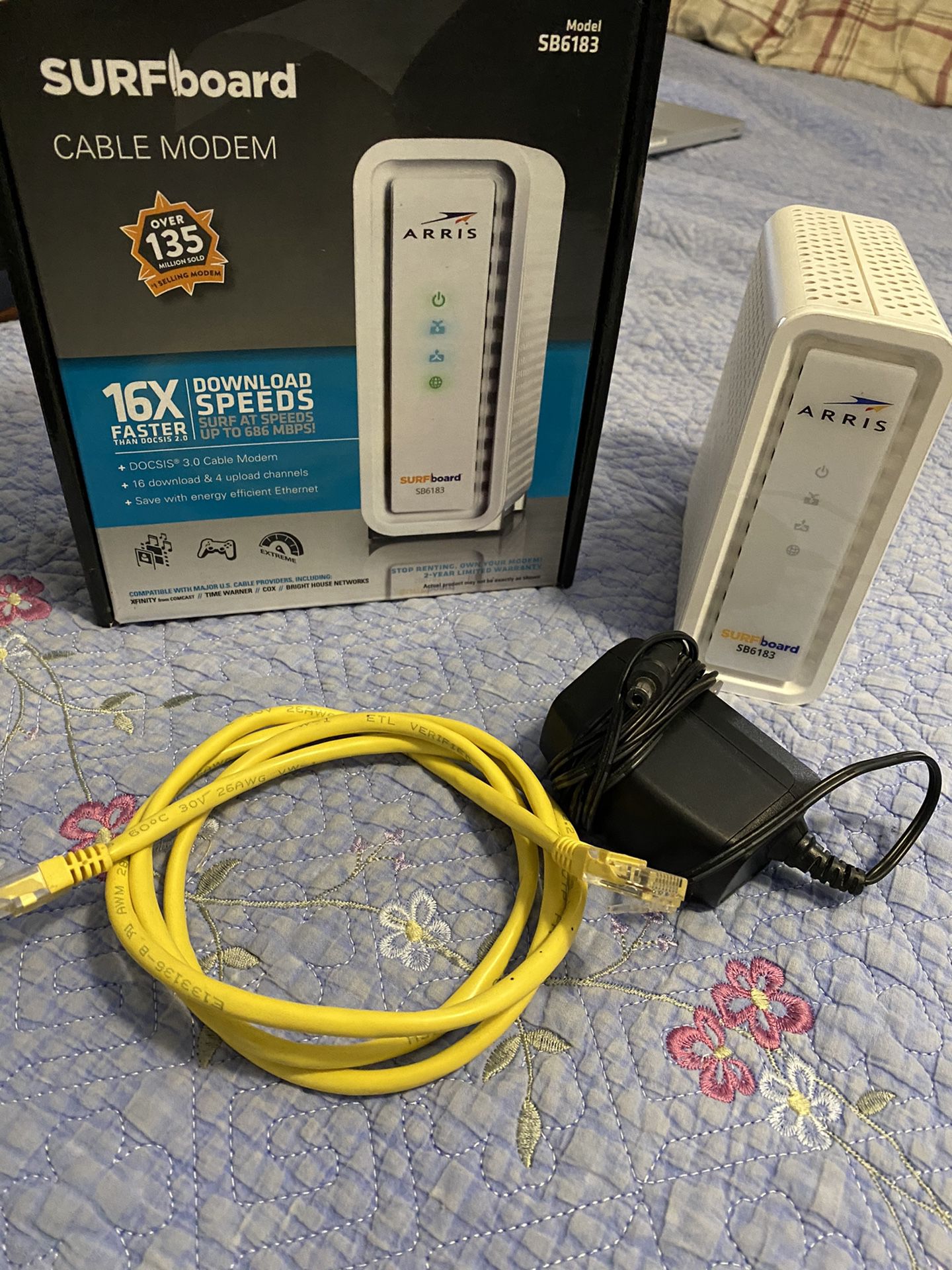 Arris SB6183 modem (Works great)