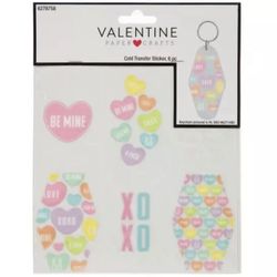 New! Hobby Lobby  Conversation Hearts Cold Transfer Stickers