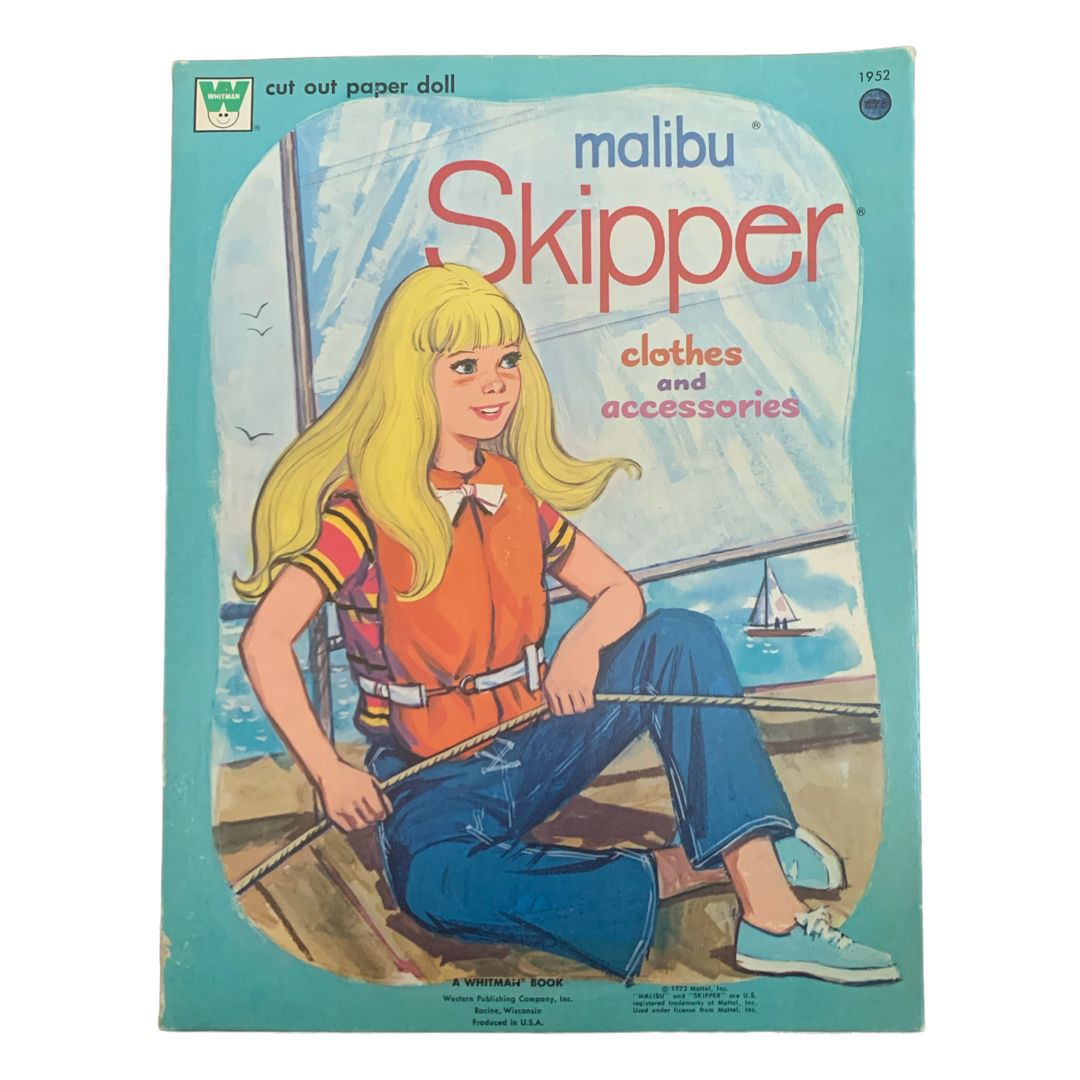  Vintage Malibu Skipper Cut out paper doll 1973 