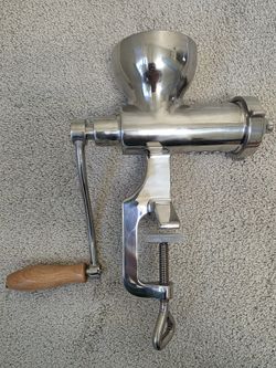 Manual Wheatgrass Juicer 304 Stainless Steel Hand Crank Table Clamp 3-Hole