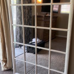 Vintage Wood Rustic Floor Mirror