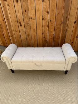 Storage bench ottoman
