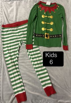 Youth 6 Elf Pajamas 