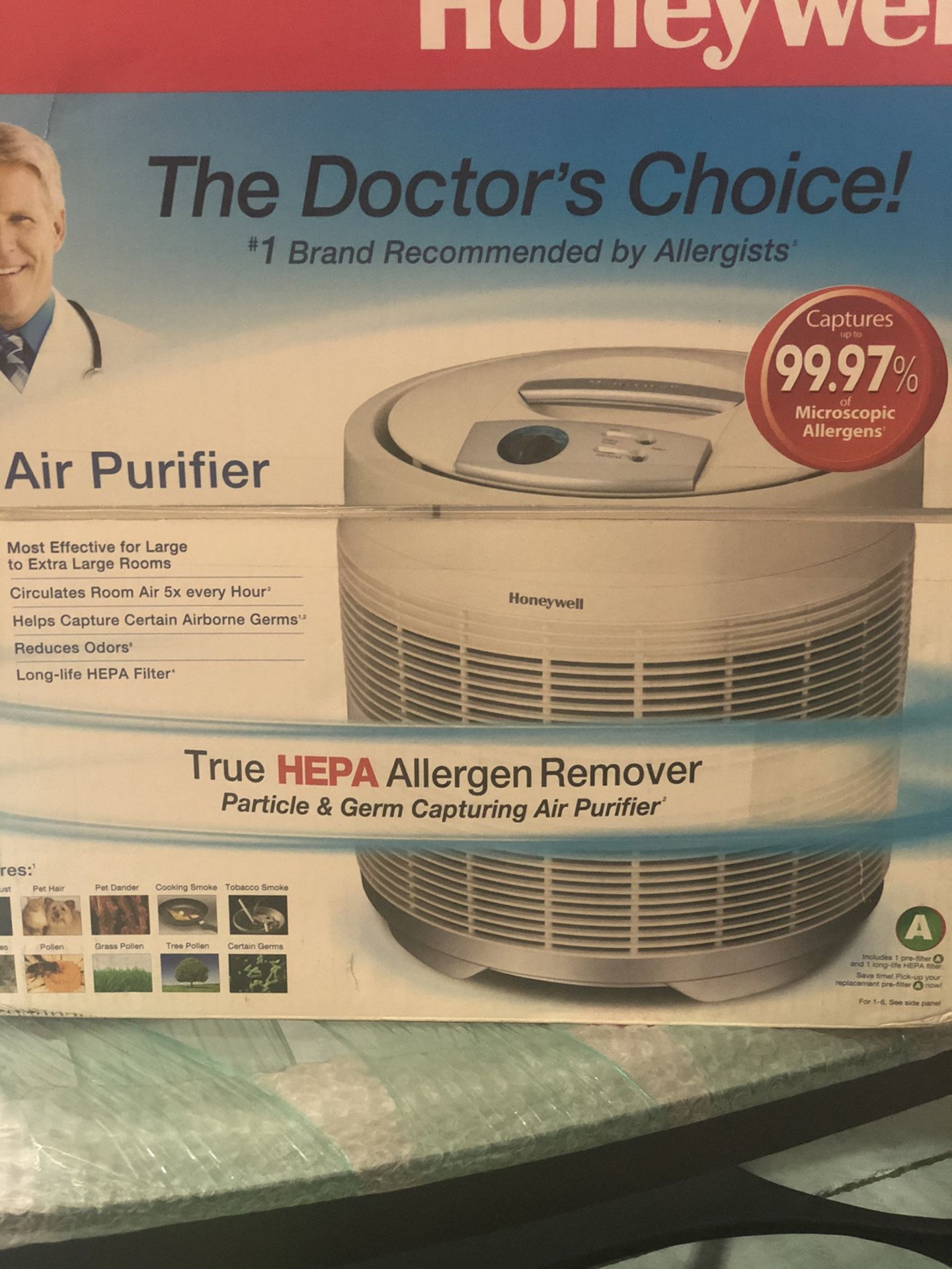NEW Honeywell 50250-S True HEPA Allergen Reducer & Germ Fighting Air Purifier