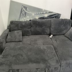 Grey Convertible Couch With Storage 