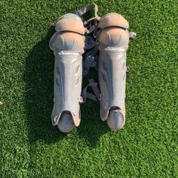 Grey Easton Catcher Leg guards Size Youth 12.75